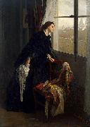 Gustave Leonard de Jonghe Changeable Weather oil painting artist